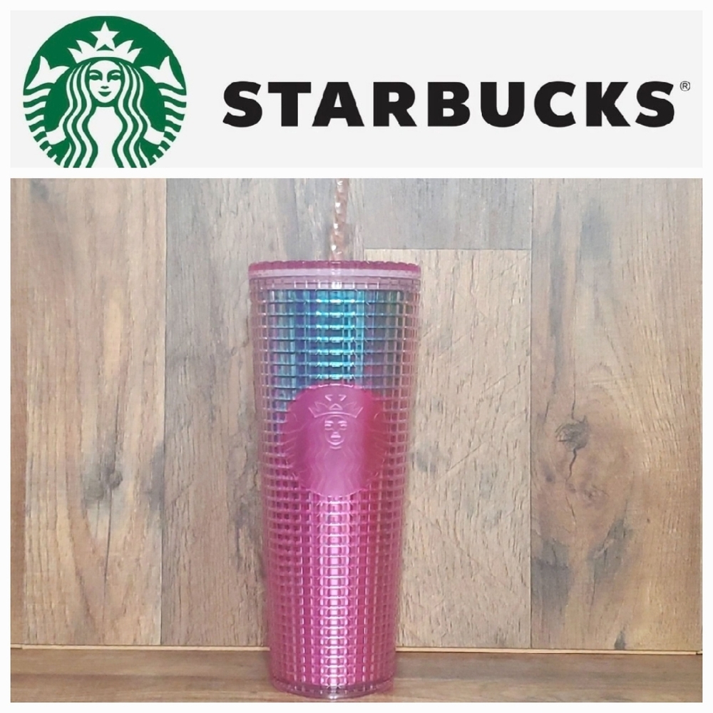 🩷🩵 Starbucks Grid Cold Cup Tumbler BNWT